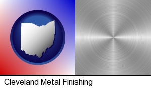 Cleveland, Ohio - a smoothly-finished metal surface