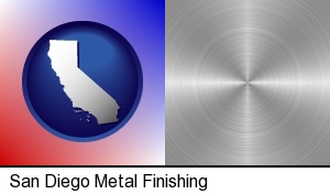 San Diego, California - a smoothly-finished metal surface