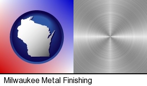 Milwaukee, Wisconsin - a smoothly-finished metal surface